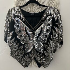 VTG 70’s | sequin butterfly top
